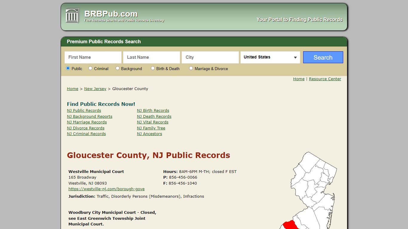 Gloucester County Public Records | Search New Jersey Government Databases
